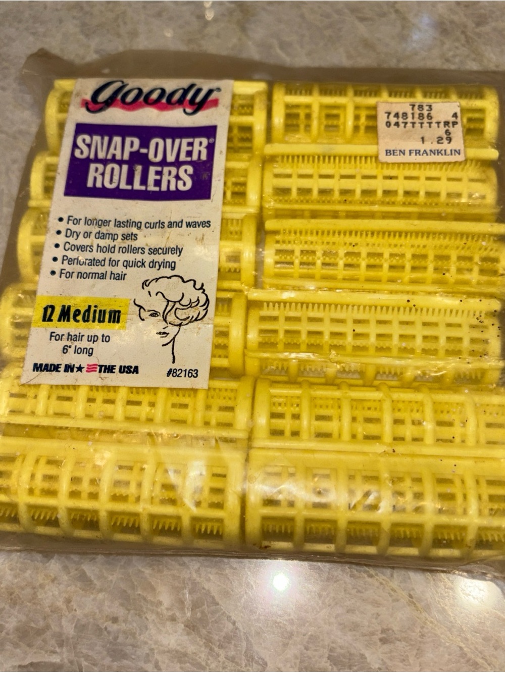 NWT Vintage Snap over Rollers by Goody. Size Medium 12 pack